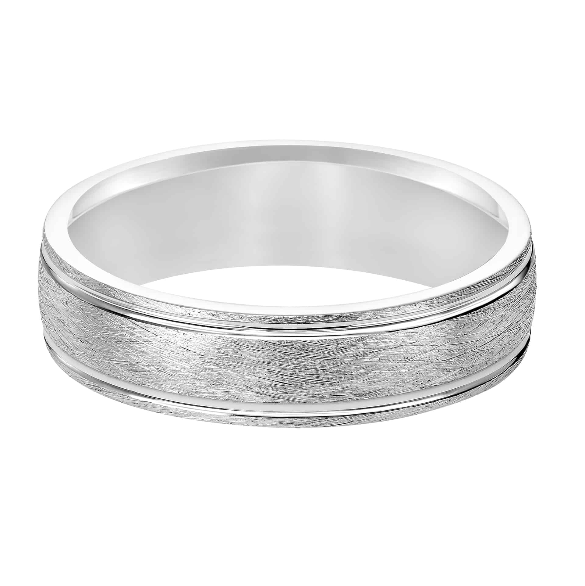 6MM Men's Comfort Fit Wire Finish Band