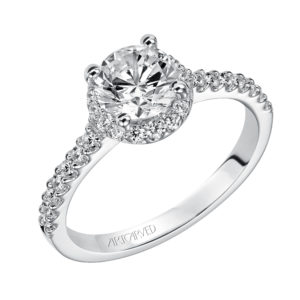 “Layla” Traditional Diamond Halo Engagement Ring