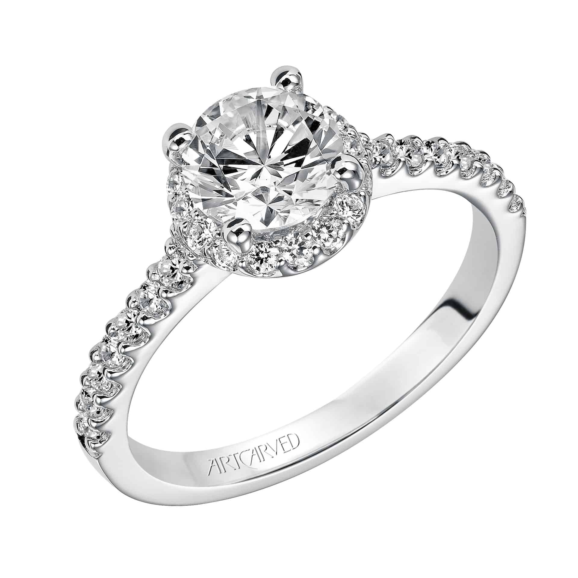 Layla Traditional Diamond Halo Engagement Ring 