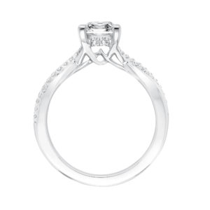 “Tate” Diamond Twisted Shank Engagement Ring