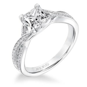 “London” Diamond Split Shank Engagement Ring
