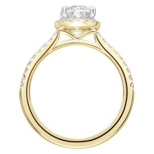 Classic Yellow Gold Diamond Halo Engagement Ring