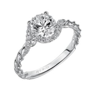 “Jolie” Bypass Diamond Rope Engagement Ring