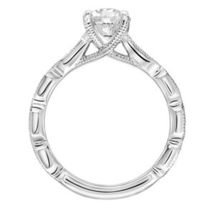 “Cressida” Vintage Milgrain Diamond Engagement Ring