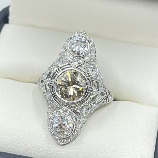 Vintage Three Stone Diamond Ring (Estate)
