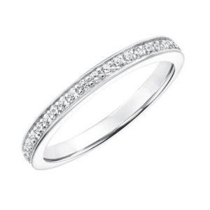 Bead Set Diamond Engagement Ring
