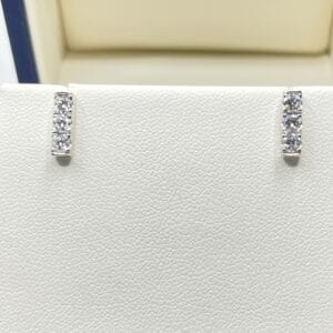 Lab-Grown Diamond Bar Earrings
