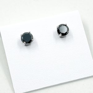 2.21 ctw Black Diamond Stud Earrings