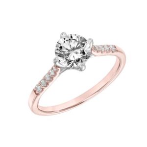 East-West Diamond Engagement Ring
