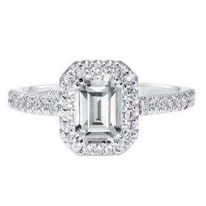 “Annie” Emerald Cut Engagement Ring