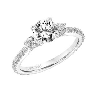 “Jill” Three Stone Engagement Ring
