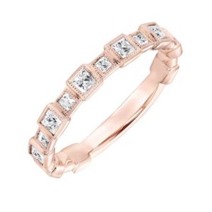 Princess Cut Diamond Stackable Ring