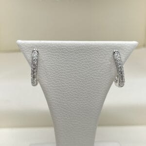 Diamond Pave Huggie Earrings .21 ctw
