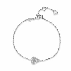 Lab-Grown Diamond Pave Heart Bracelet