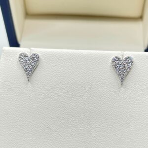 Lab-Grown Diamond Pave Heart Earrings
