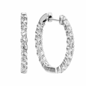 Lab-Grown Diamond Inside Out Hoops 1 ctw